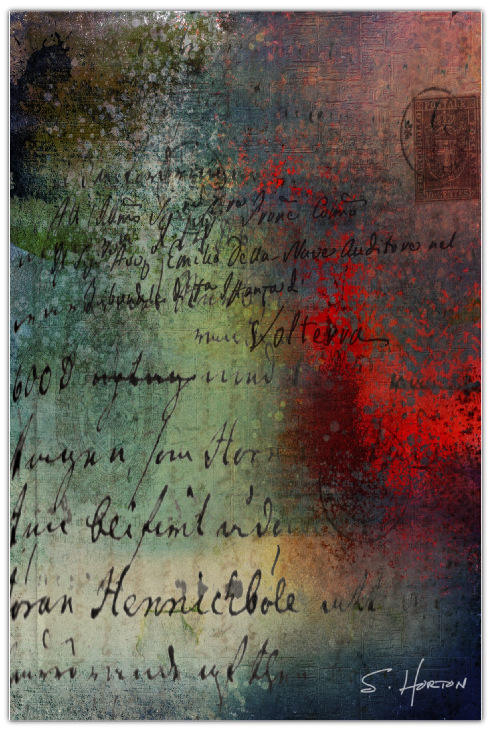 “An Important Letter”, Abstracts, Digital Art, Giclée on Canvas with Signature, 30″x40″, Limited Edition of 50