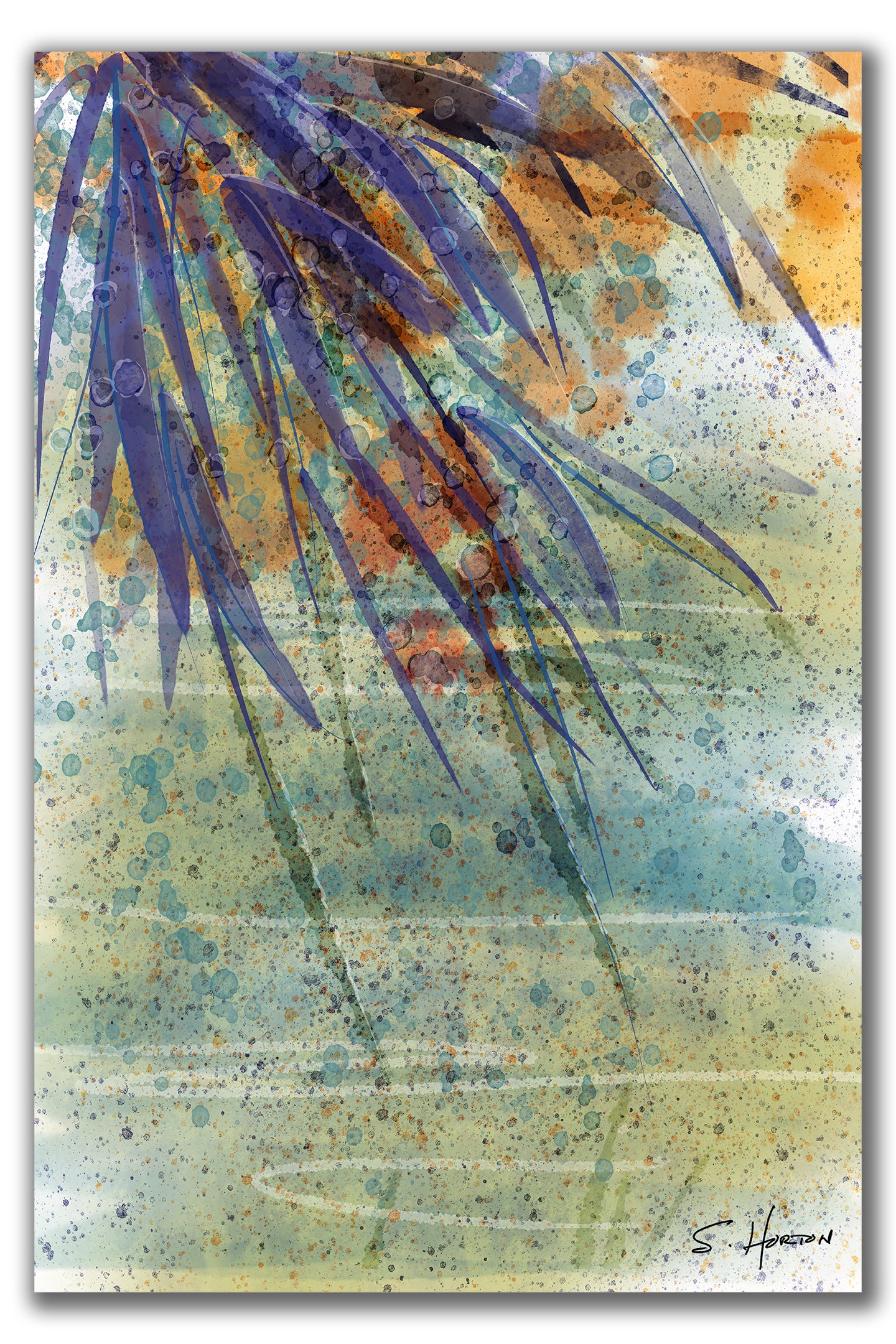 Bamboo Over Water",  Digital Art, Giclée on Canvas with Signature, 24"w x 36"h or 40"w x 60"h, Limited Edition of 50