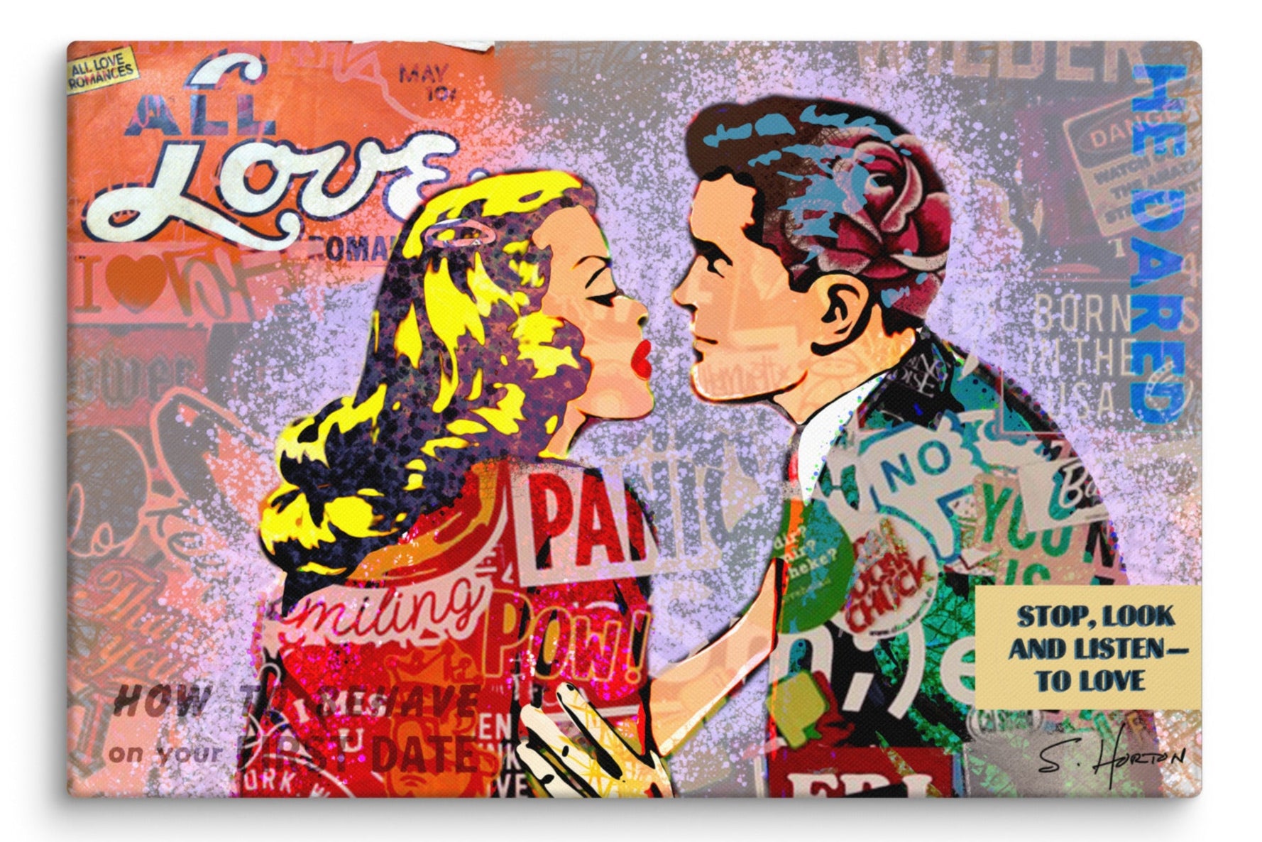 All Love", Neon Love Series, Digital Art, Giclée on Canvas with Signature, 24"x36" or 40"x60", Limited Edition of 50