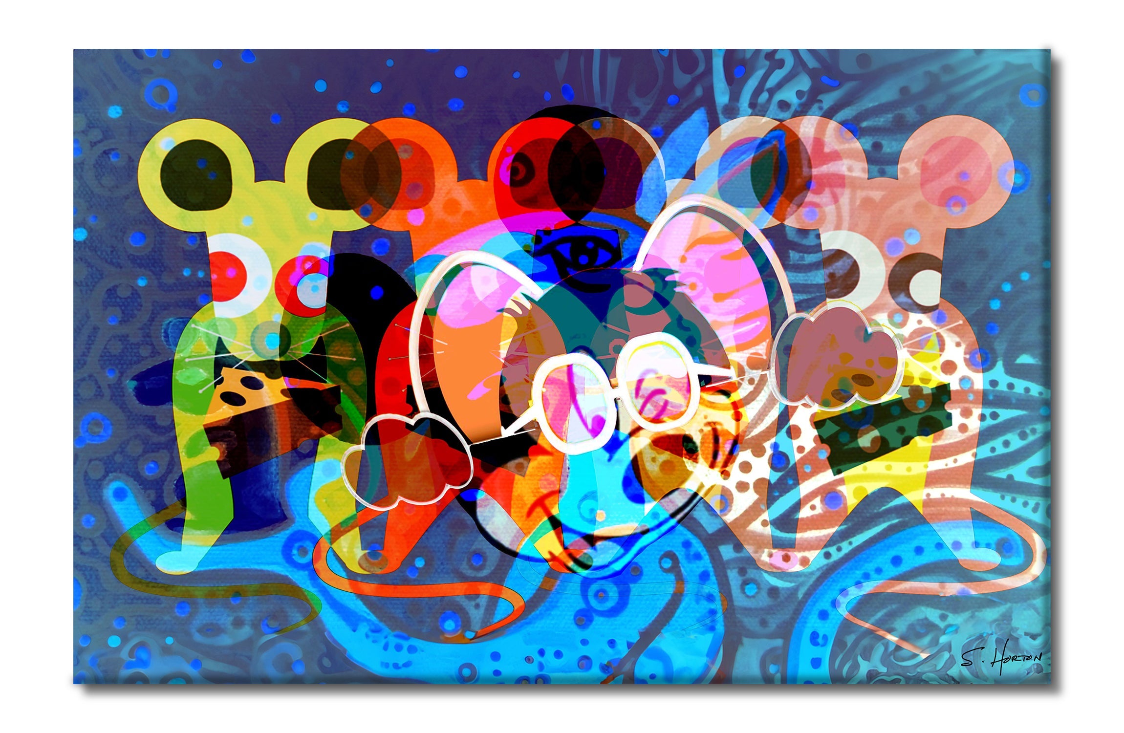 Mickey-ed Mouse", Parody, Digital Art, Giclée on Canvas with Signature, 26"x40", Limited Edition of 50