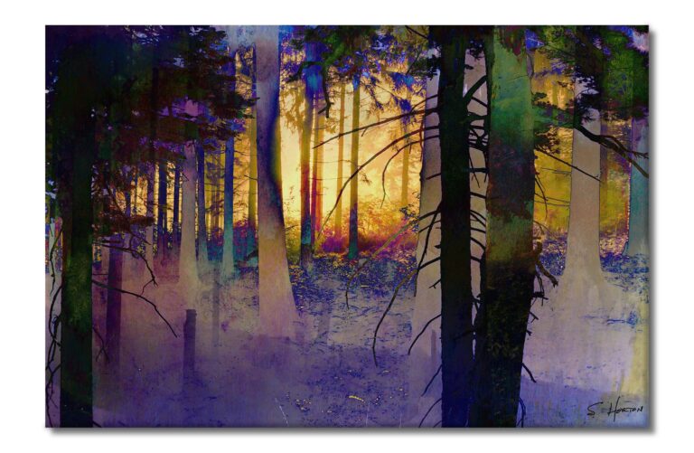 The Woods Are Lovely", Digital Art, Giclee on Canvas with Signature, 24"x36" or 40"x60", Limited Edition of 50