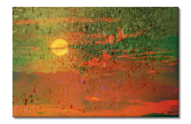 Golden Hour Sun", Digital Art, Giclee on Canvas with Signature, 24"x36" or 40"x60", Limited Edition of 50