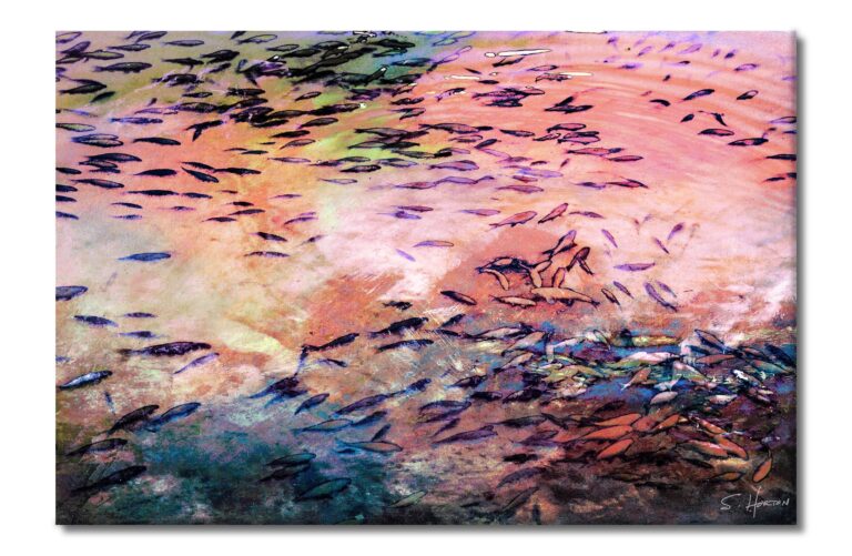Reflecting By The Pond", Digital Art, Giclee on Canvas with Signature, 24"x36" or 40"x60", Limited Edition of 50