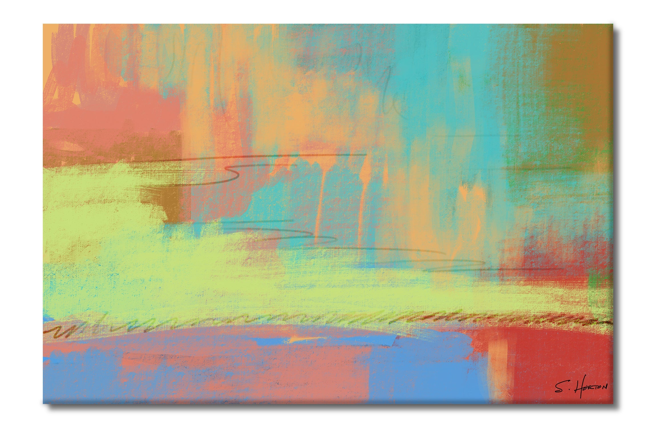 Summer Fields", Digital Art, Giclee on Canvas with Signature, 24"x36" or 40"x60", Limited Edition of 50