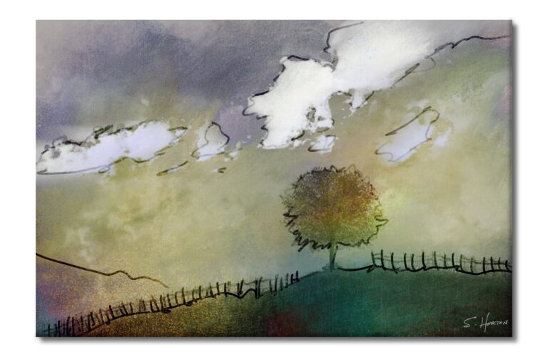 One Tree Hill", Digital Art, Giclee on Canvas with Signature, 24"x36" or 40"x60", Limited Edition of 50