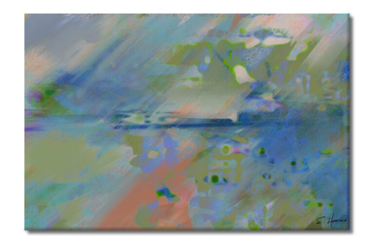 Flowering Fields", Digital Art, Giclee on Canvas with Signature, 24"x36" or 40"x60", Limited Edition of 50