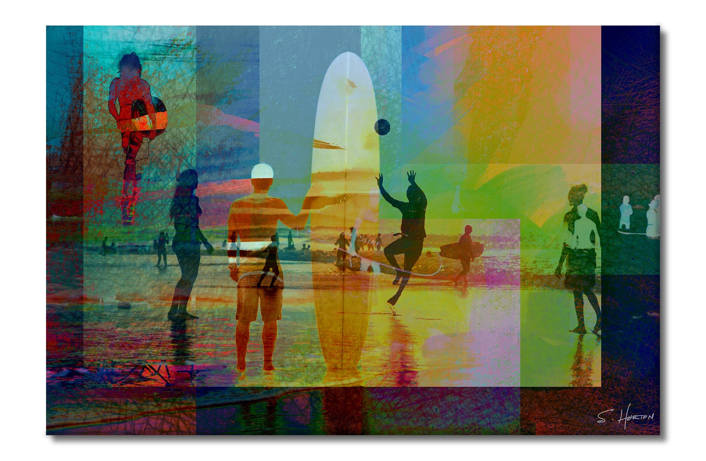Beach Day, Beach Life", Digital Art, Giclée on Canvas with Signature, 24"x36" or 40"x60", Limited Edition of 50