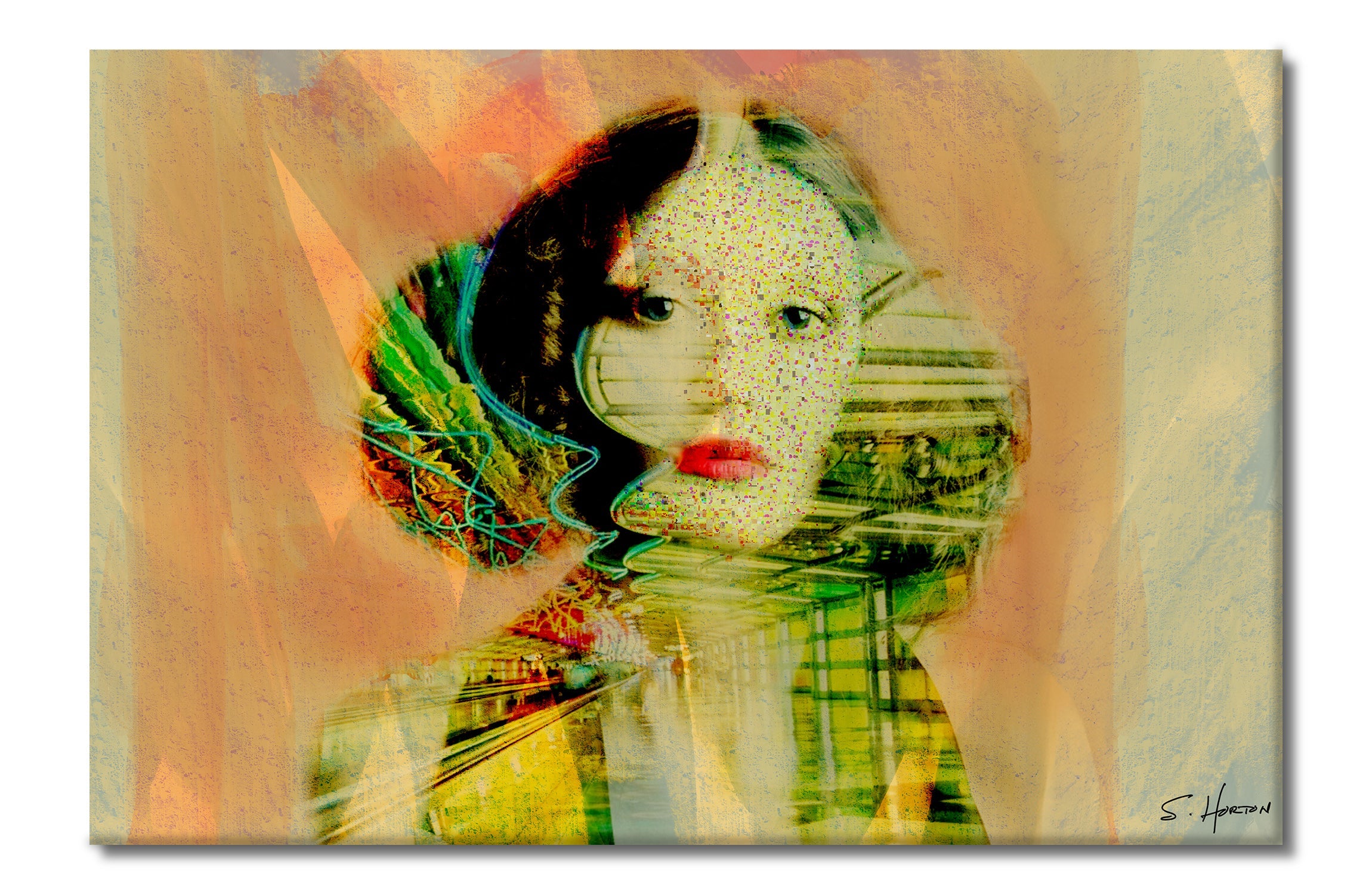 Classic Modern Beauty", She Vibes, Digital Art, Giclée on Canvas with Signature, 24"x36" or 40"x60", Limited Edition of 50