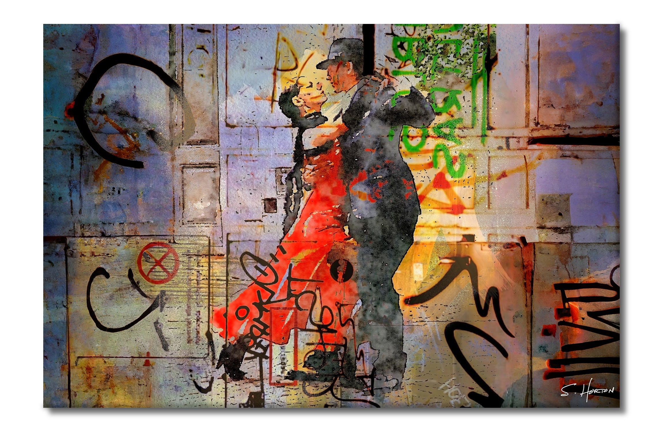 Two To Tango", Digital Art, Giclée on Canvas with Signature, 24"x36" or 40"x60", Limited Edition of 50