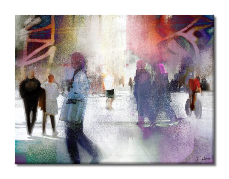 Urban Vibes, Digital Art, Giclee on Canvas with Signature, 30"x40", Limited Edition of 50
