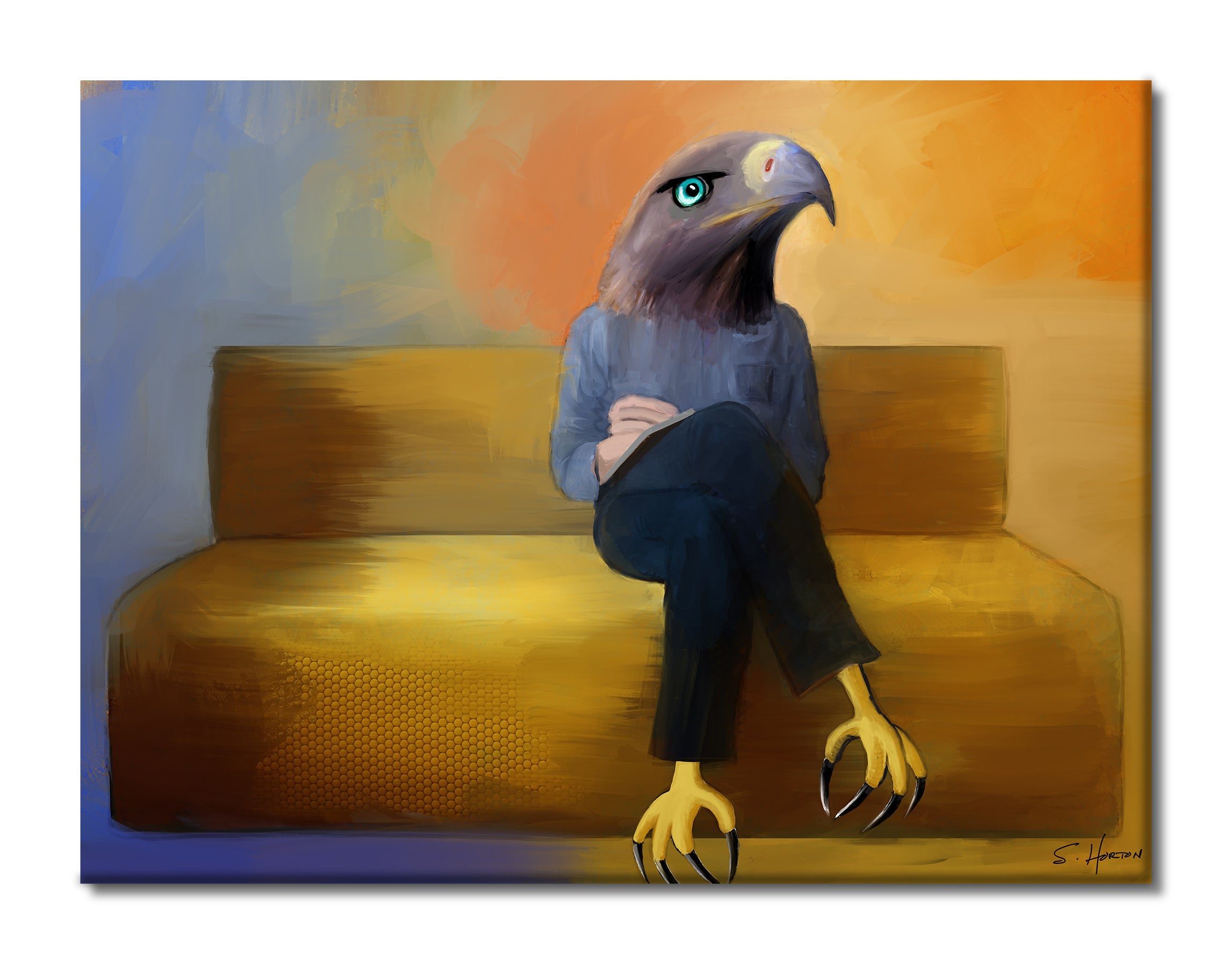Eagle Eye", Animal Life, Parody, Digital Art, Giclée on Canvas with Signature, 30"x40", Limited Edition of 50