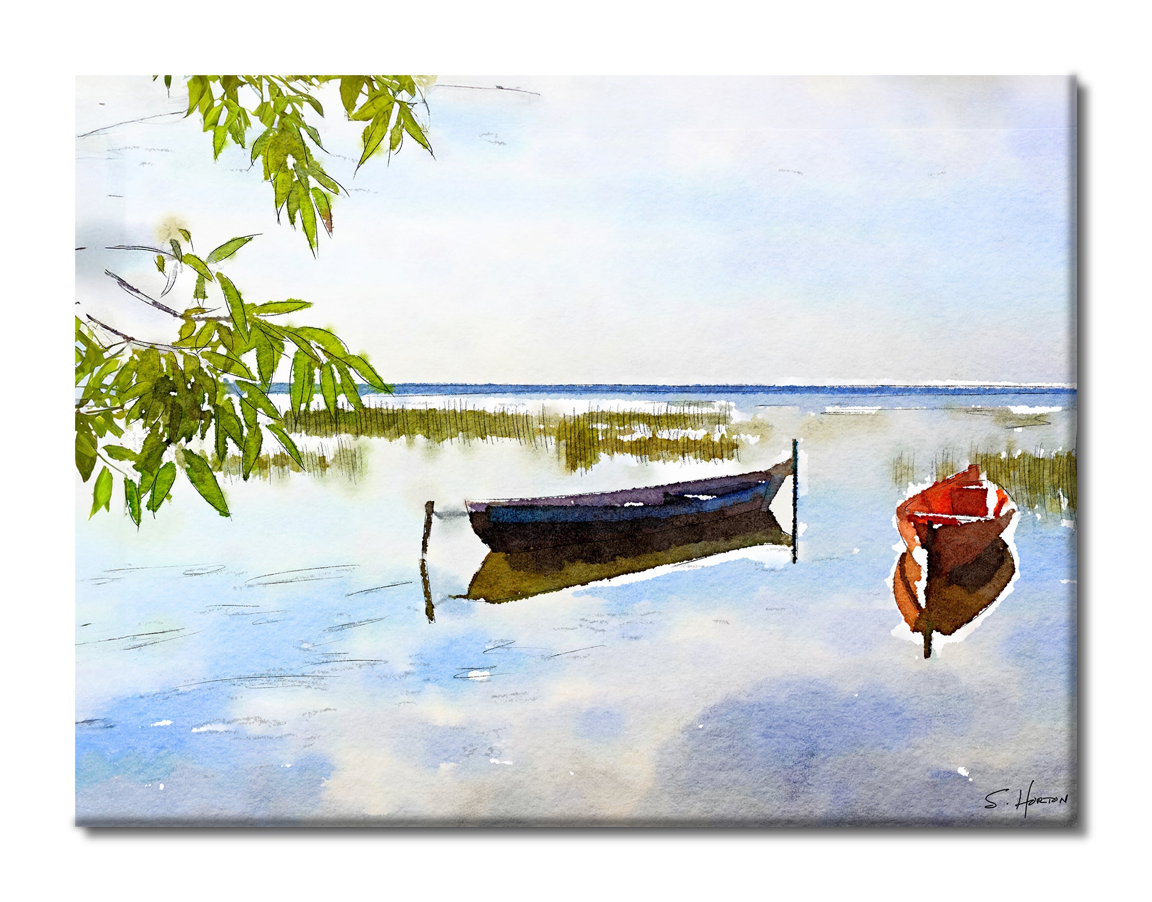 Quiet Morning By The Lake", Digital Art, Giclee on Canvas with Signature, 30"x40", Limited Edition of 50