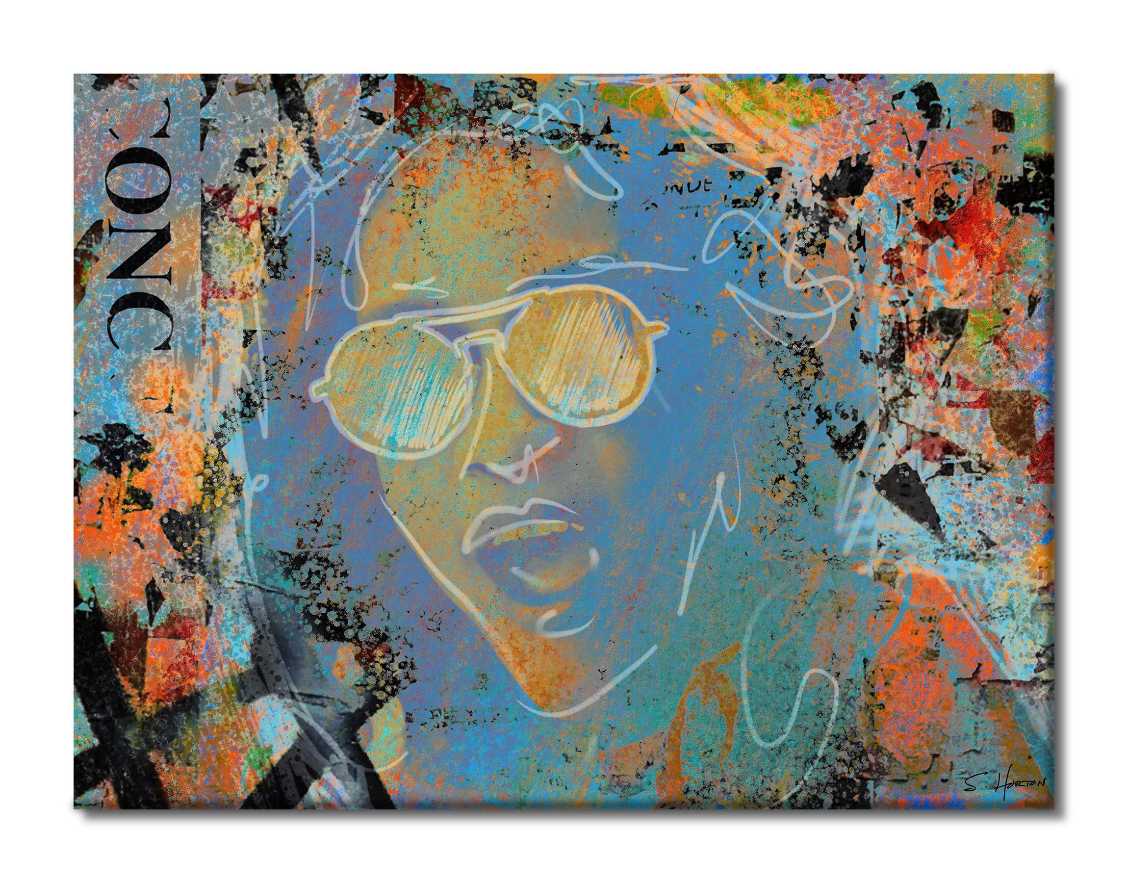 Golden Glasses", She Vibes, Digital Art, Giclée on Canvas with Signature, 30"x40", Limited Edition of 50