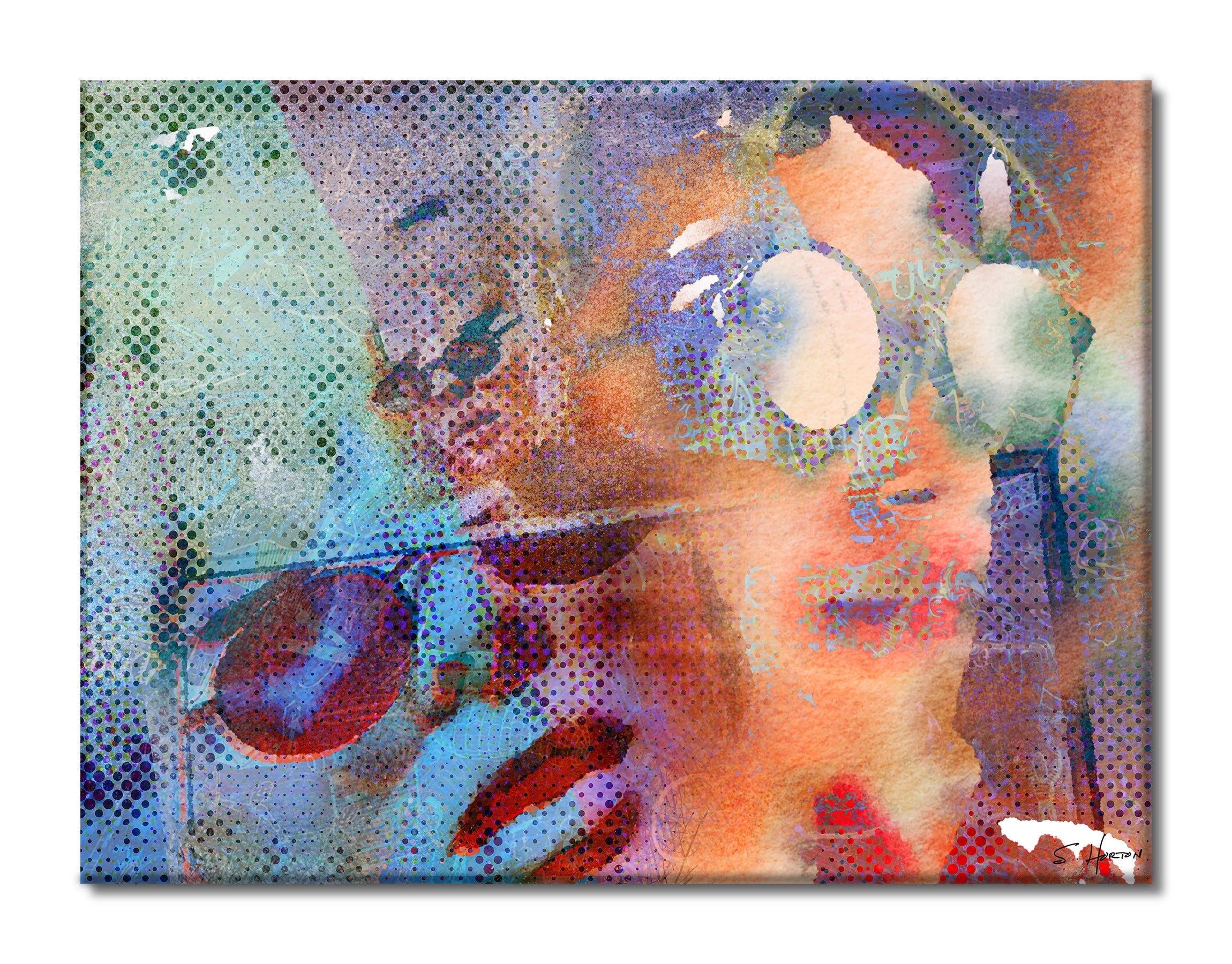 Sunglasses at Night", She Vibes, Digital Art, Giclée on Canvas with Signature, 30"x40", Limited Edition of 50