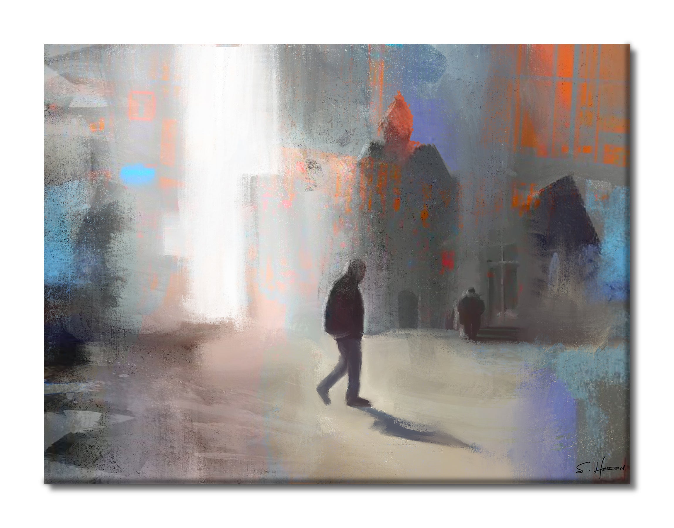 A Long Walk Through City Streets", Digital Art, Giclée on Canvas with Signature, 30"x40", Limited Edition of 50