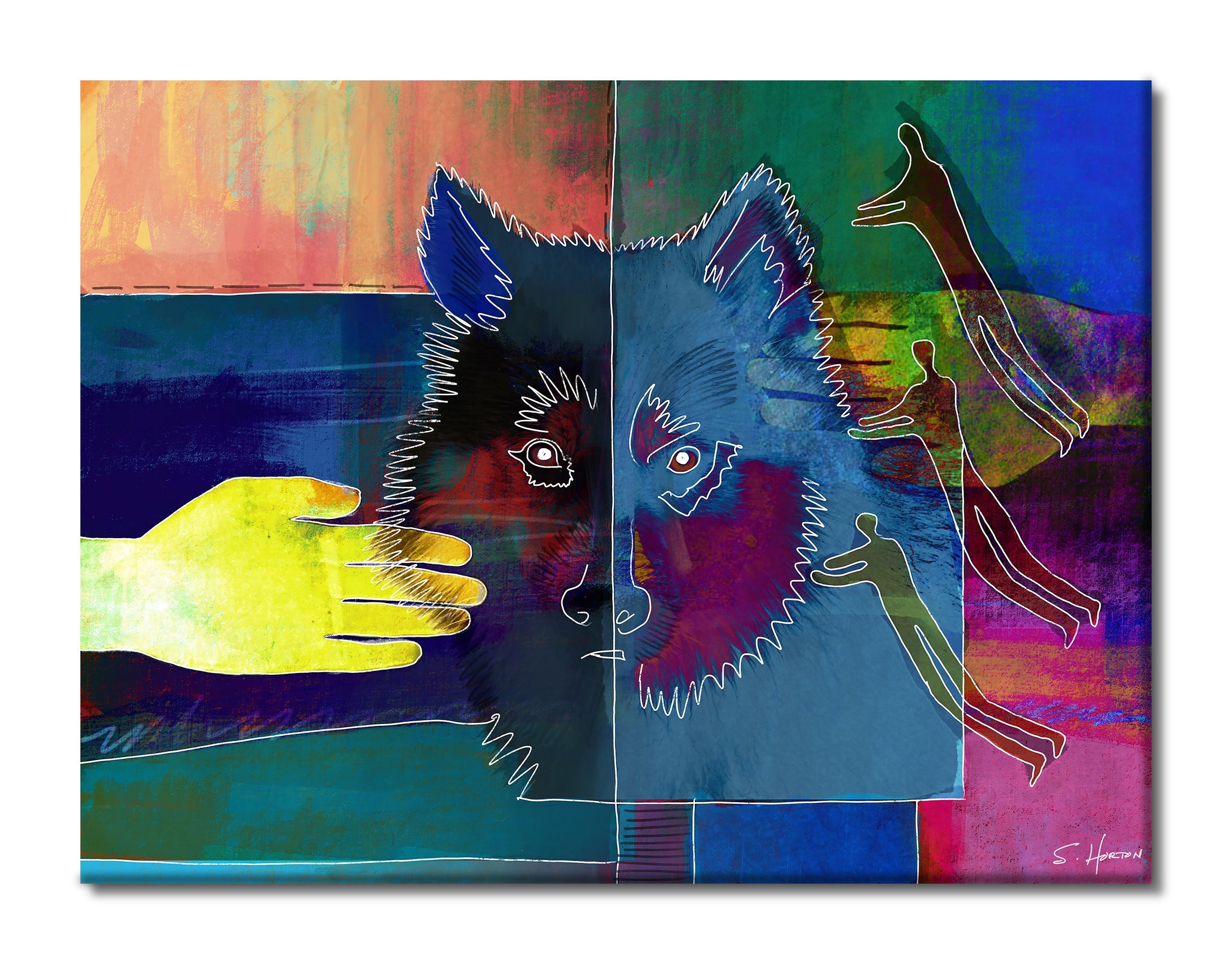 The Hand That Feeds You", Animal Life, Digital Art, Giclée on Canvas with Signature, 30"x40", Limited Edition of 50