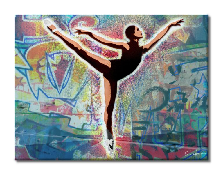 Urban Ballet", She Vibes, Digital Art, Giclée on Canvas with Signature, 30"x40", Limited Edition of 50