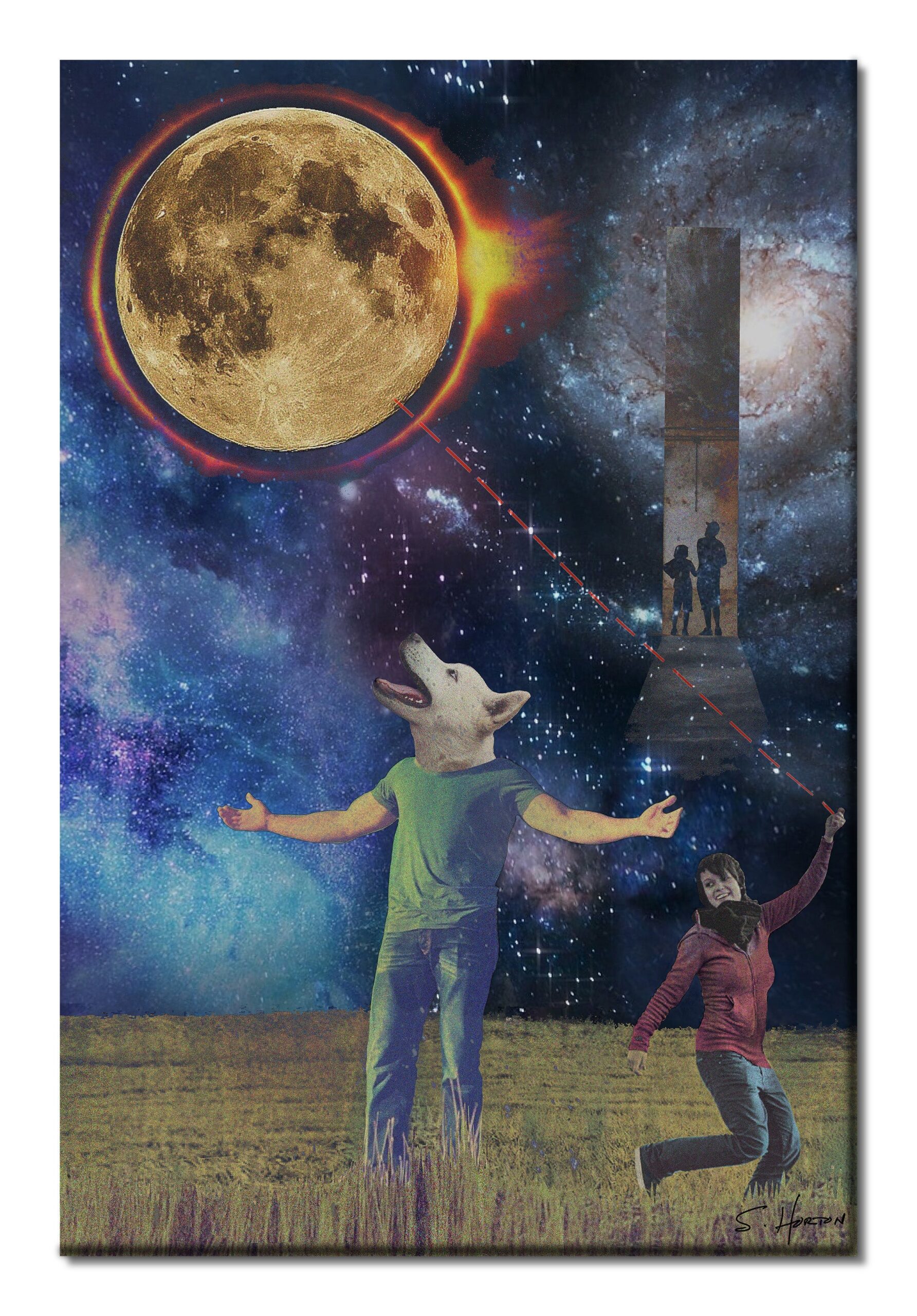 When The Moon Hits Your Eye", Dreamcatchers, Surreal, Digital Art, Giclée on Canvas with Signature, 24"x36" or 40"x60", Limited Edition of 50