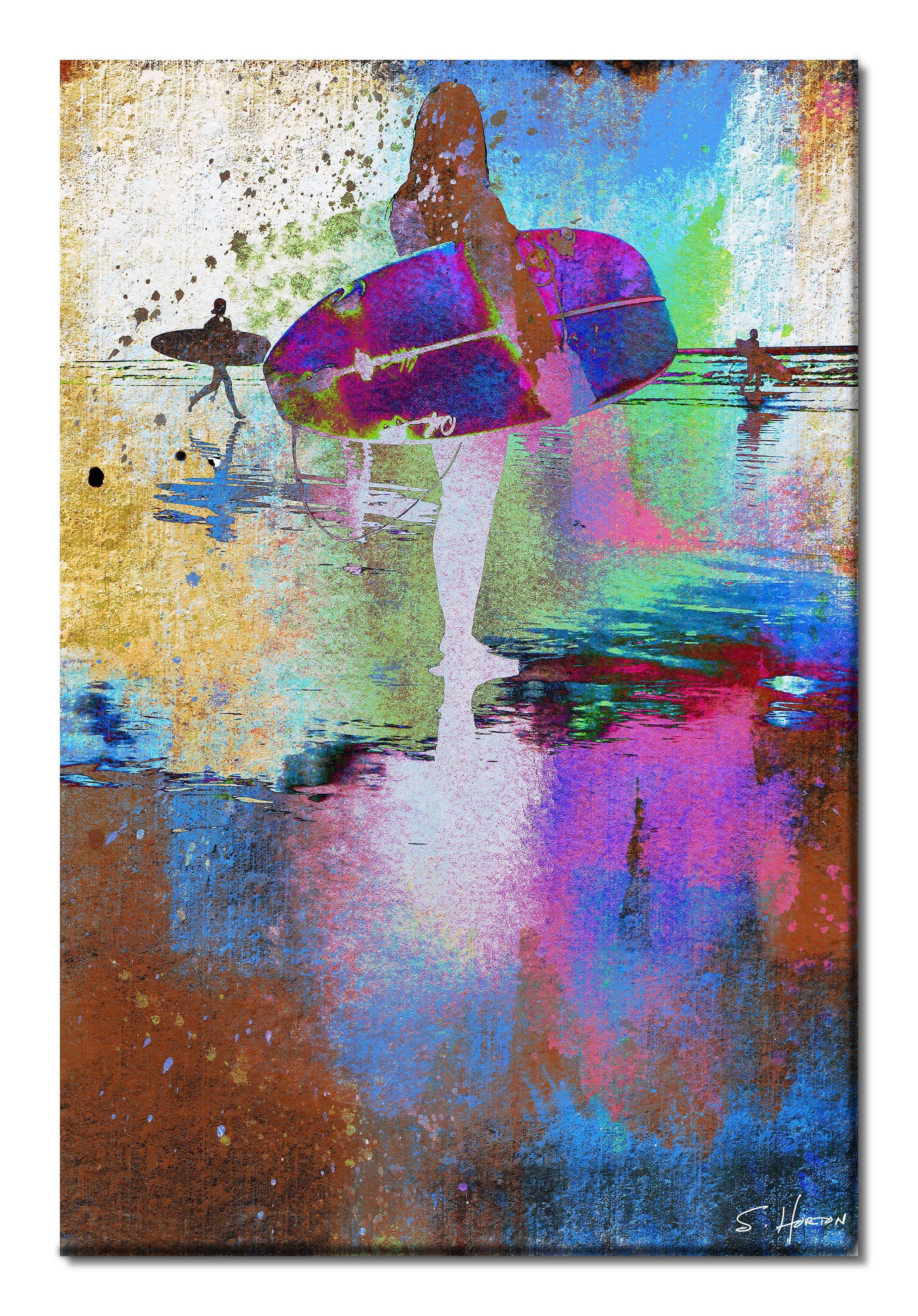 Surf's Up", Digital Art, Giclée on Canvas with Signature, 24"x36" or 40"x60", Limited Edition of 50