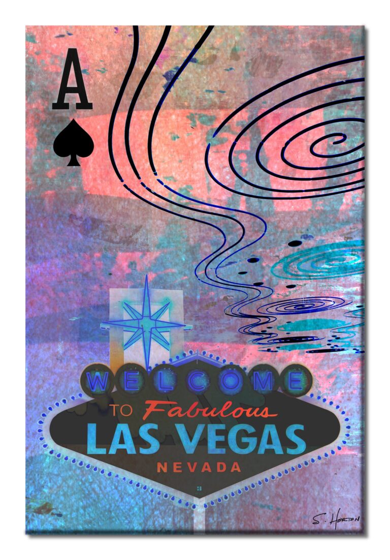 Vegas Aces, Ace of Spades", Digital Art, Giclée on Canvas with Signature, 24"x36" or 40"x60", Limited Edition of 50