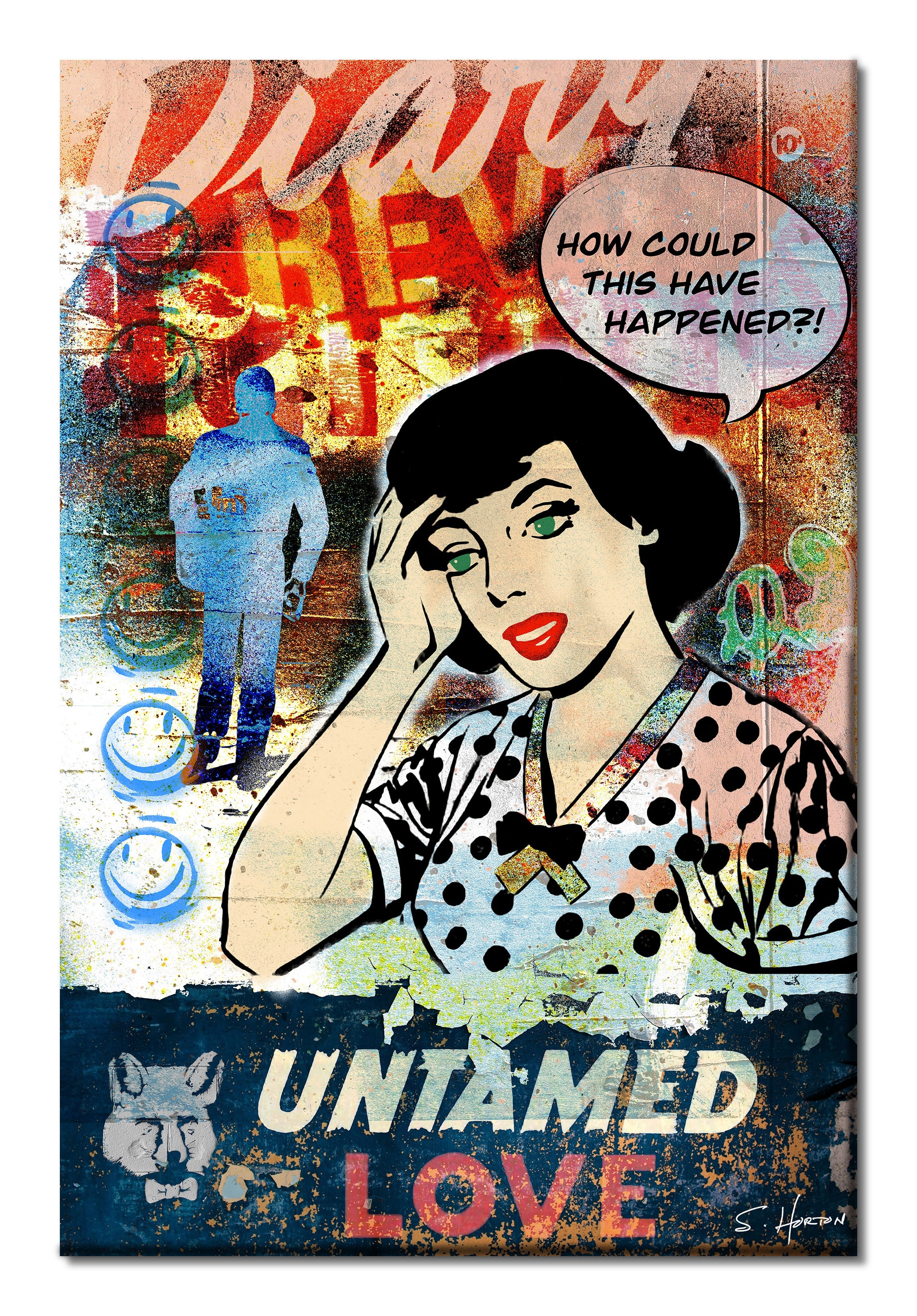 Untamed Love", Neon Love Series, Digital Art, Giclée on Canvas with Signature, 24"x36" or 40"x60", Limited Edition of 50