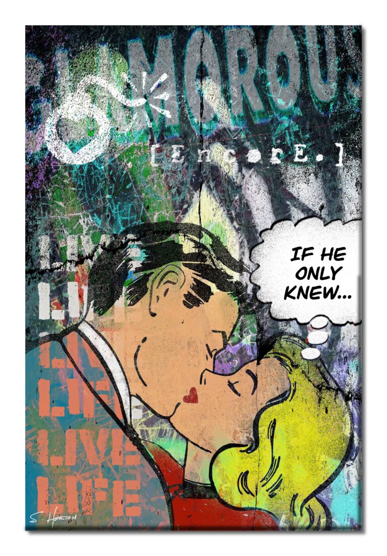 If He Only Knew", Neon Love Series, Digital Art, Giclée on Canvas with Signature, 24"x36" or 40"x60", Limited Edition of 50