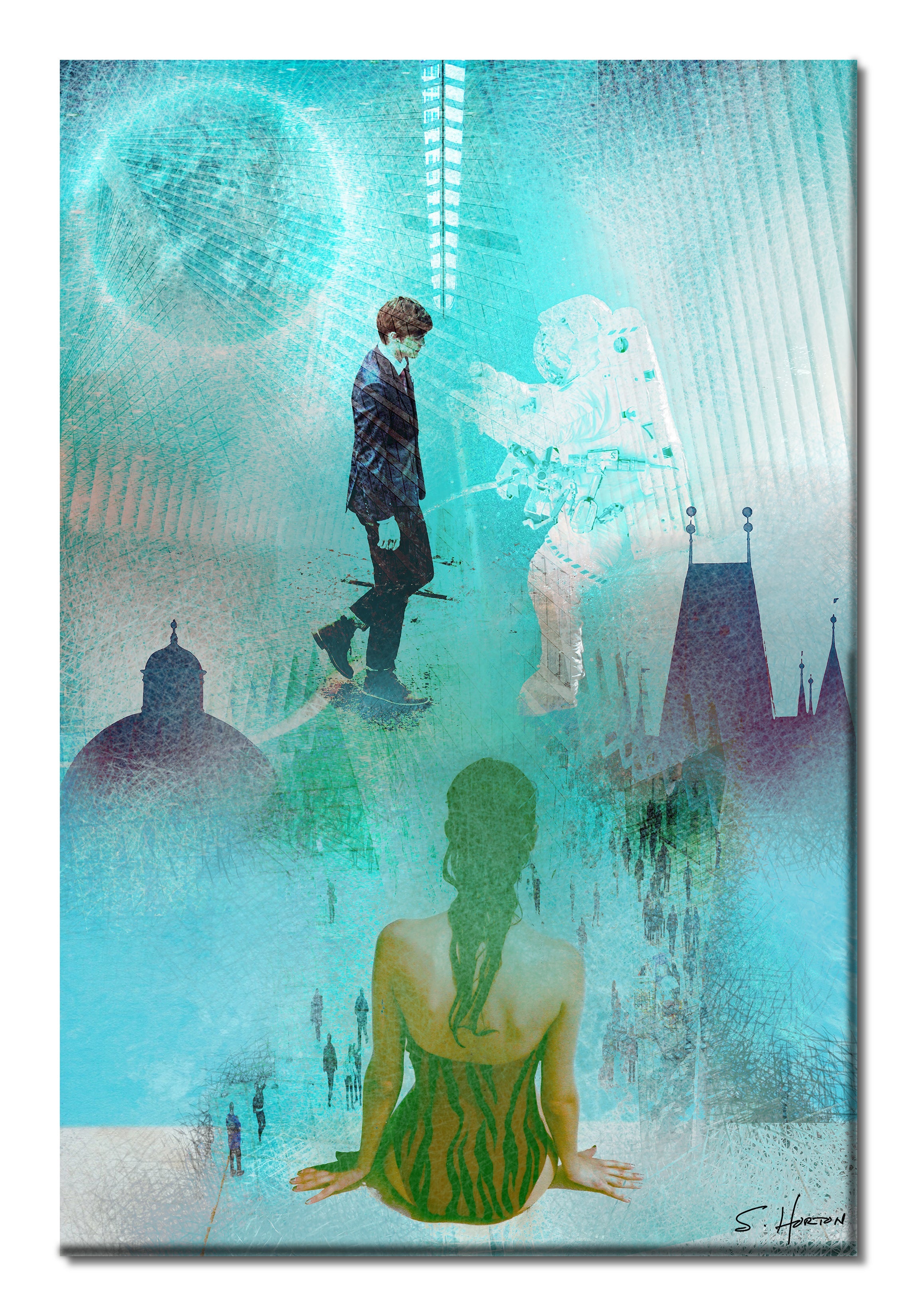 Between Time and Space", Dreamcatchers, Surreal, Digital Art, Giclée on Canvas with Signature, For Home Decor & Interior Design