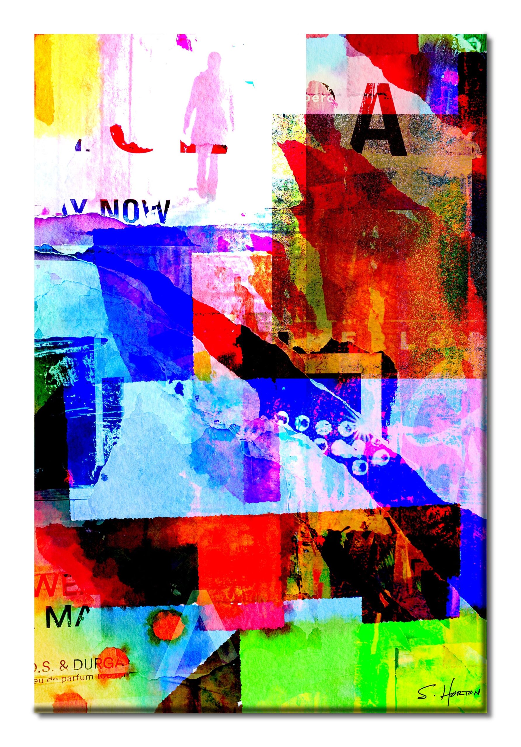 Bright Lights, Big City", Abstract, Digital Art, Giclée on Canvas with Signature, 24"x36" or 40"x60", Limited Edition of 50