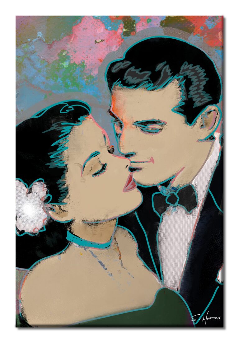 Black Tux Required", Neon Love Series, Digital Art, Giclée on Canvas with Signature, 24"x36" or 40"x60", Limited Edition of 50