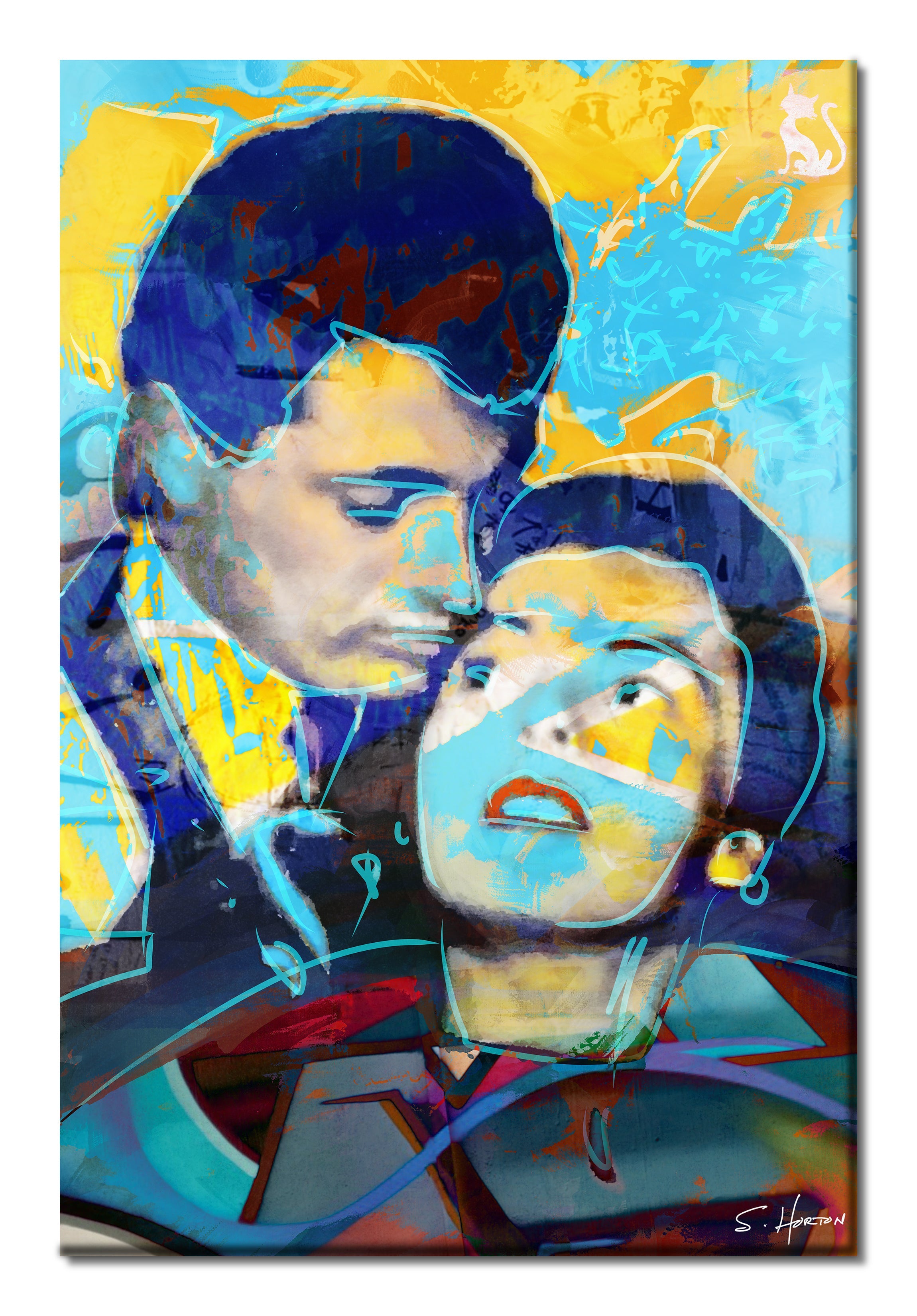 When I See You", Neon Love Series, Digital Art, Giclée on Canvas with Signature, 24"x36" or 40"x60", Limited Edition of 50