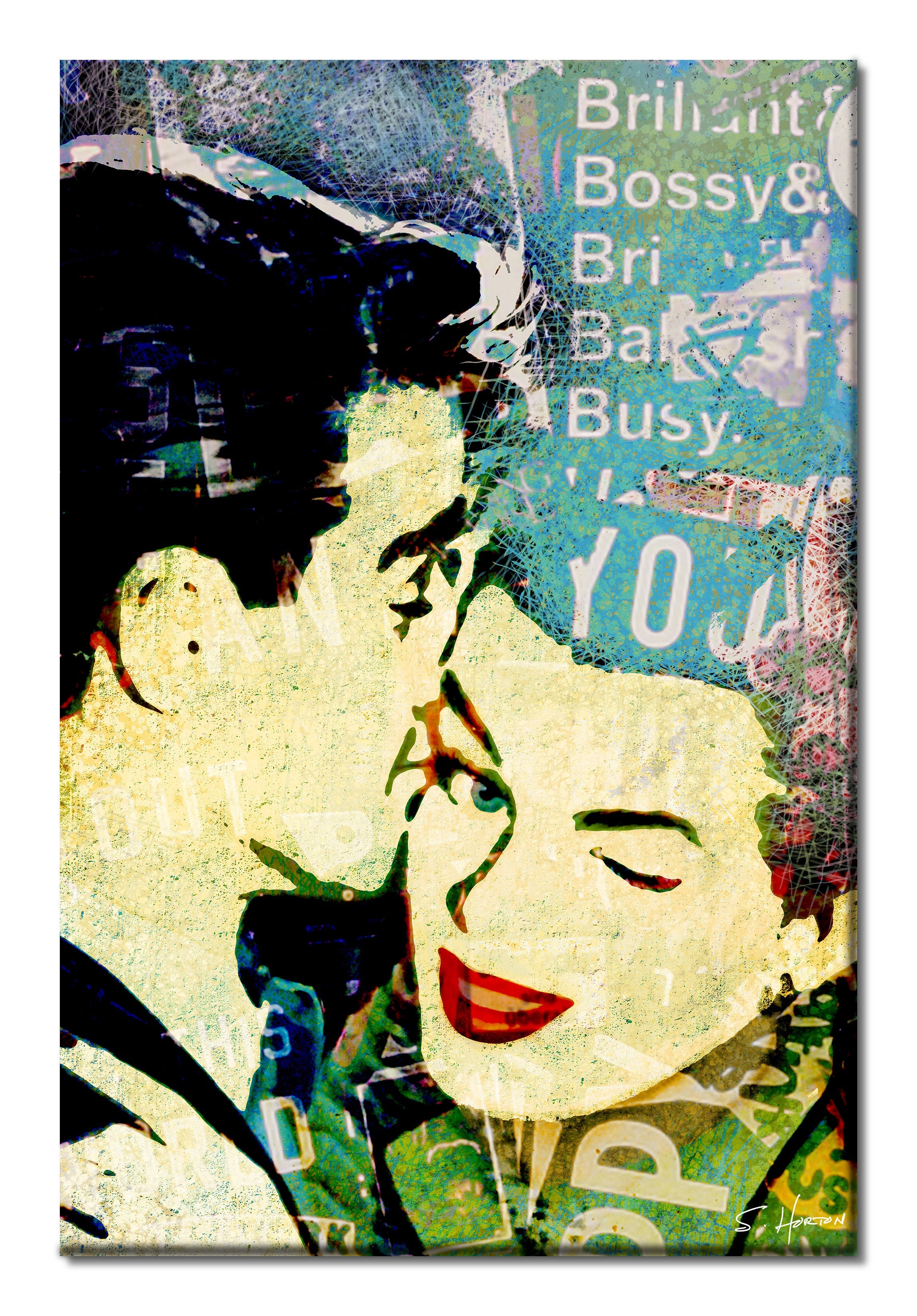 Wink" 002, Neon Love Series, Digital Art, Giclée on Canvas with Signature, 24"x36" or 40"x60", Limited Edition of 50