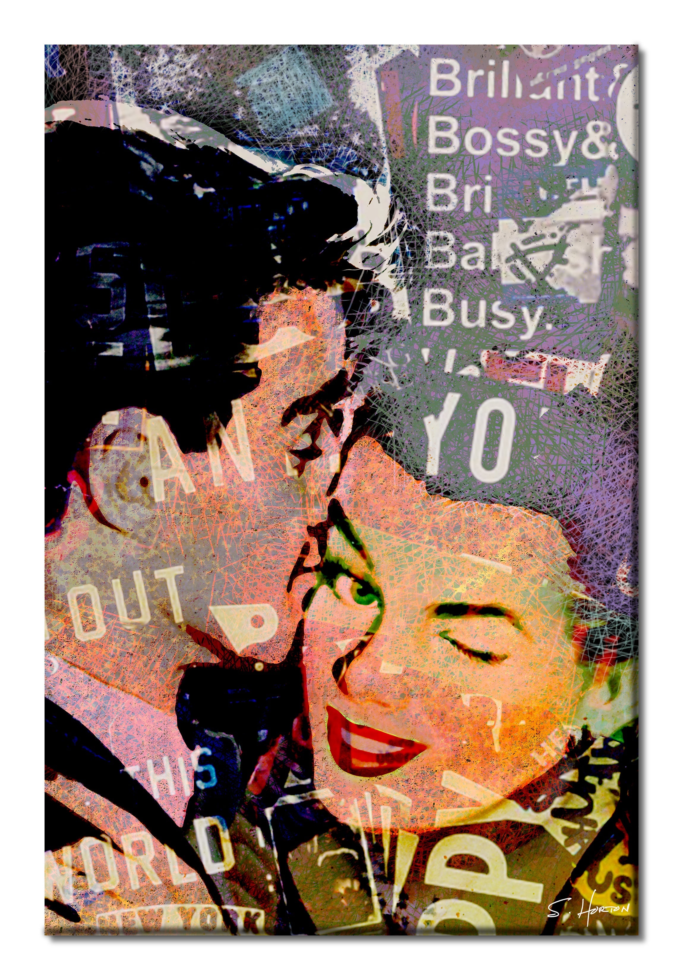 Wink" 003, Neon Love Series, Digital Art, Giclée on Canvas with Signature, 24"x36" or 40"x60", Limited Edition of 50