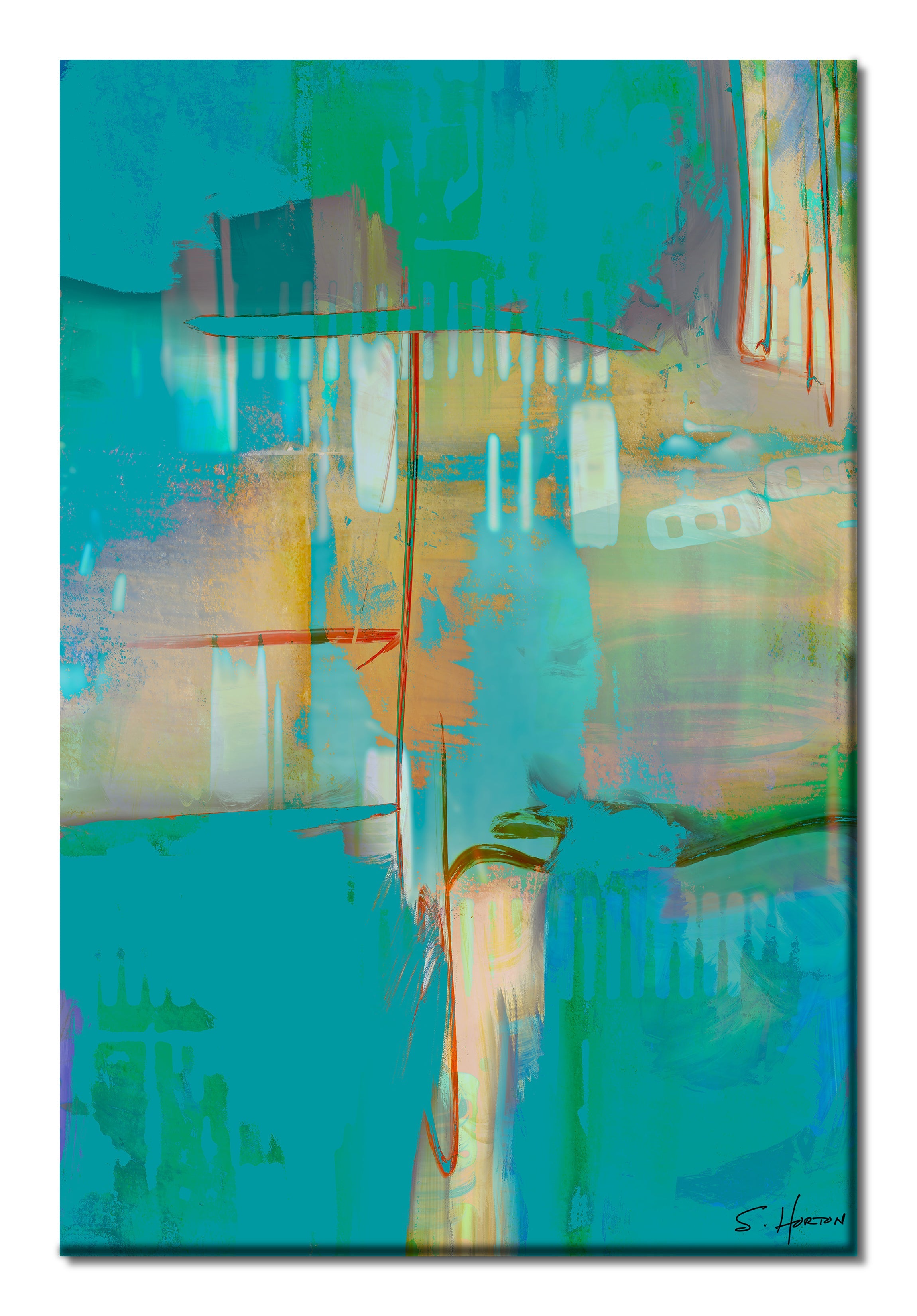 City Centric" 007, Abstract, Digital Art, Giclée on Canvas with Signature, 24"x36" or 40"x60", Limited Edition of 50
