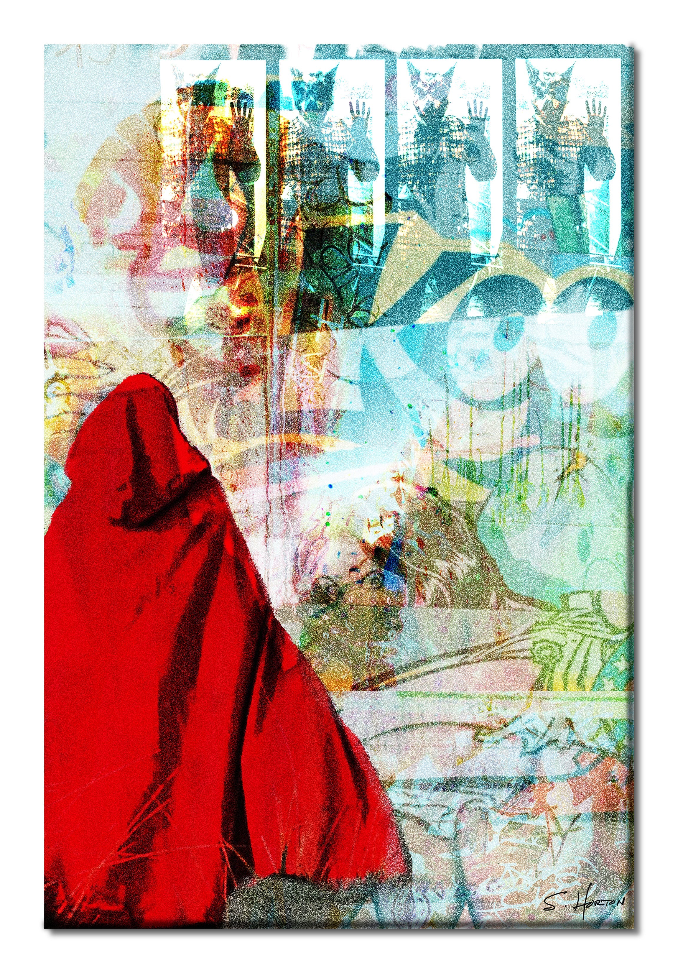Red Riding in the Hood", Digital Art, Giclée on Canvas with Signature, 24"x36" or 40"x60", Limited Edition of 50