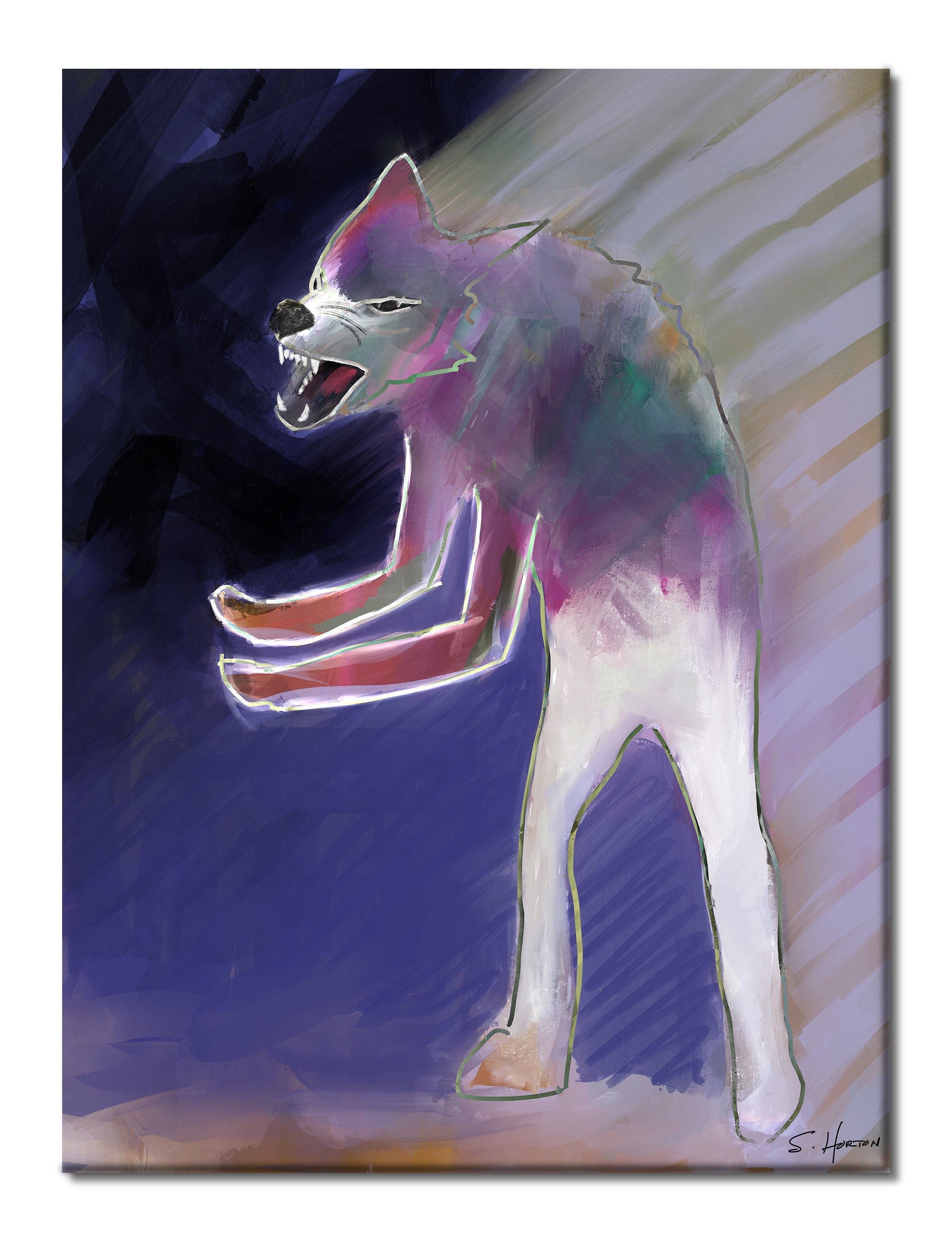 Bad Dog!", Animal Life, Surreal, Parody, Digital Art, Giclée on Canvas with Signature, 30"x40", Limited Edition of 50