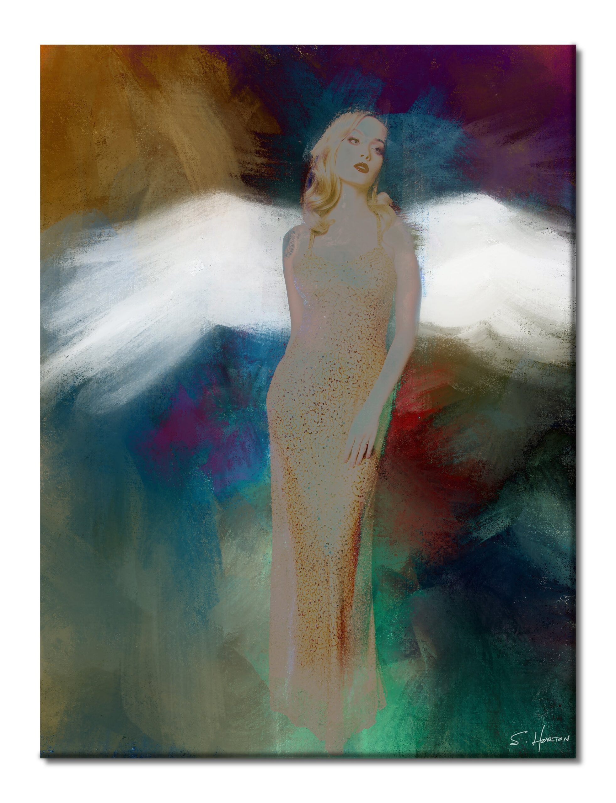 Angel Wings", Digital Art, Giclée on Canvas with Signature, 30"x40", Limited Edition of 50
