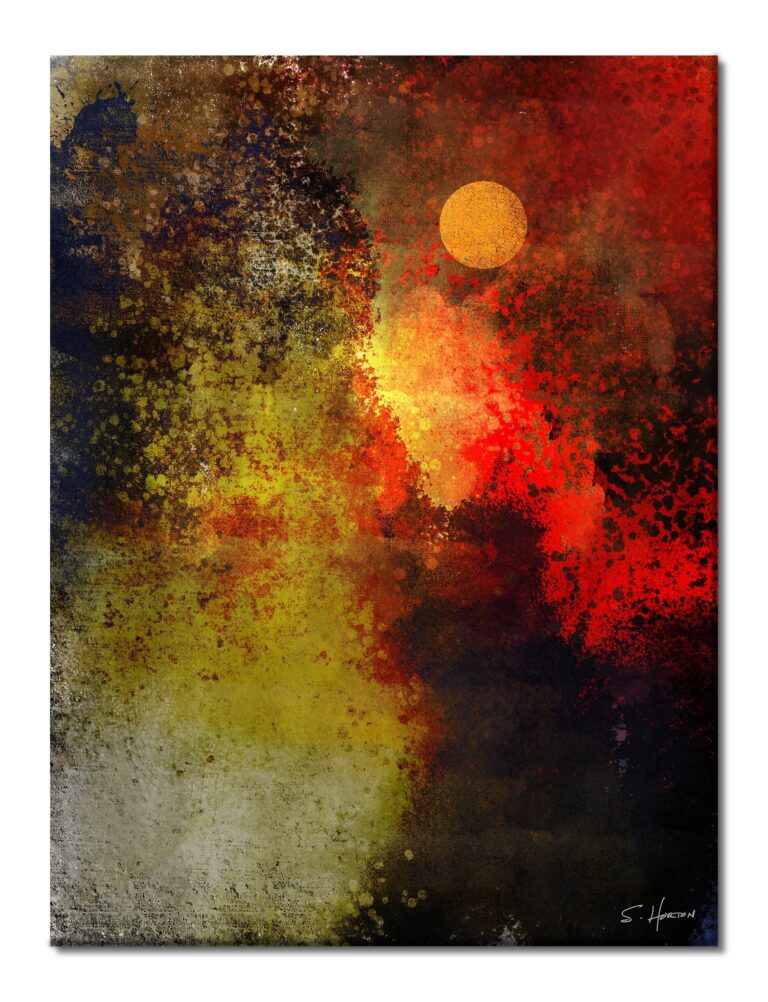 Fiery Sunrise", Digital Art, Giclee on Canvas with Signature, 30"x40", Limited Edition of 50