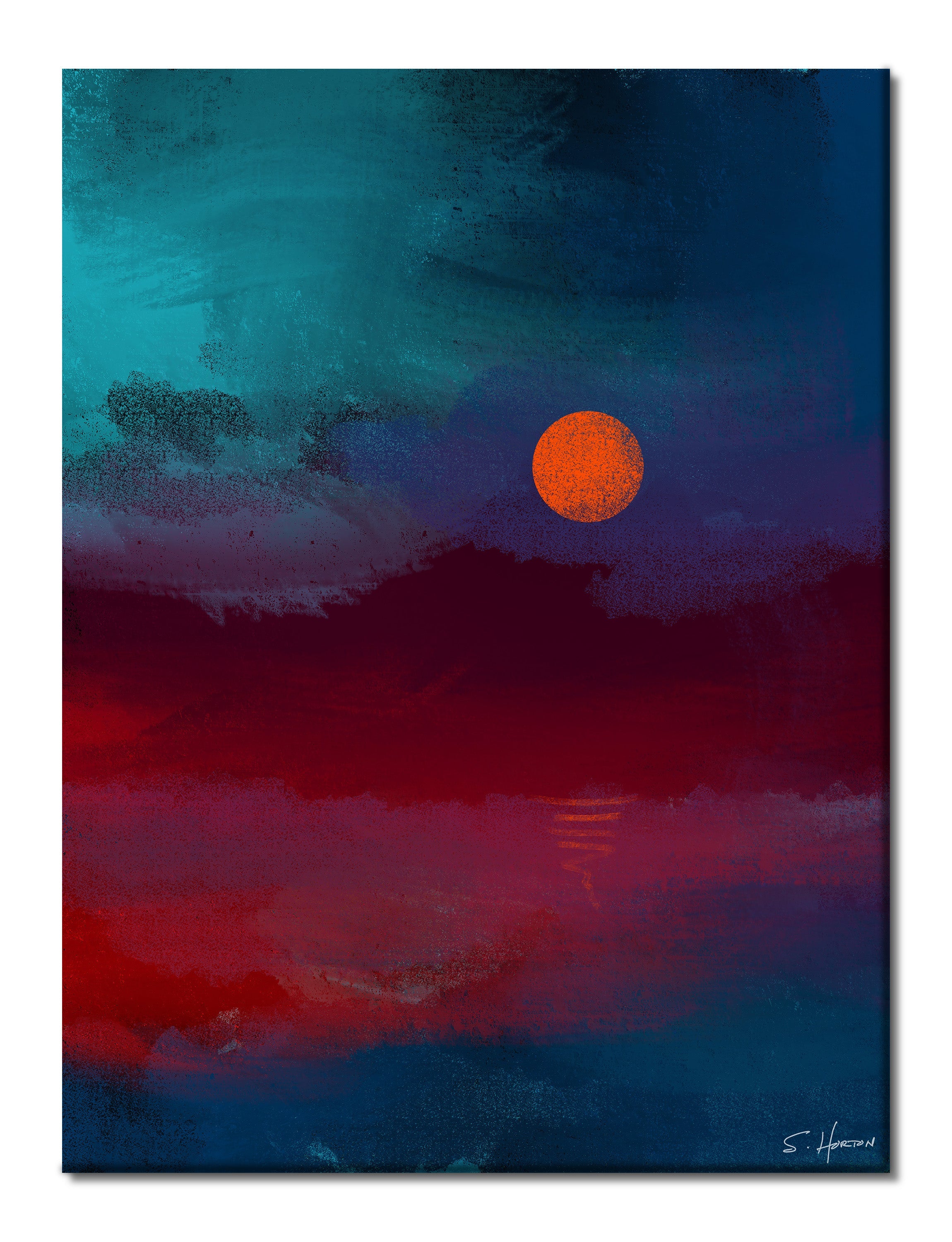 Dramatic Sunset, Scenics, Digital Art, Giclee on Canvas with Signature, 30"x40", Limited Edition of 50