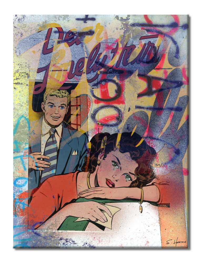 Dear Lonely Heart", Neon Love Series, Digital Art, Giclée on Canvas with Signature, 30"x40", Limited Edition of 50