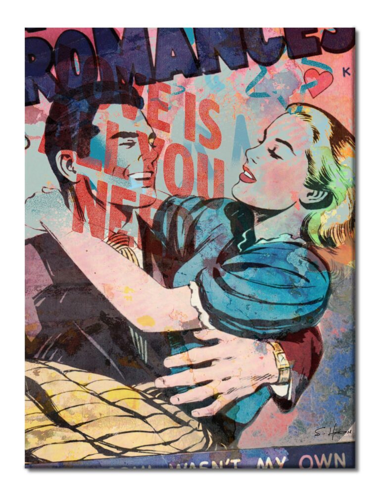 Love Is All You Need", Neon Love Series, Digital Art, Giclée on Canvas with Signature, 30"x40", Limited Edition of 50
