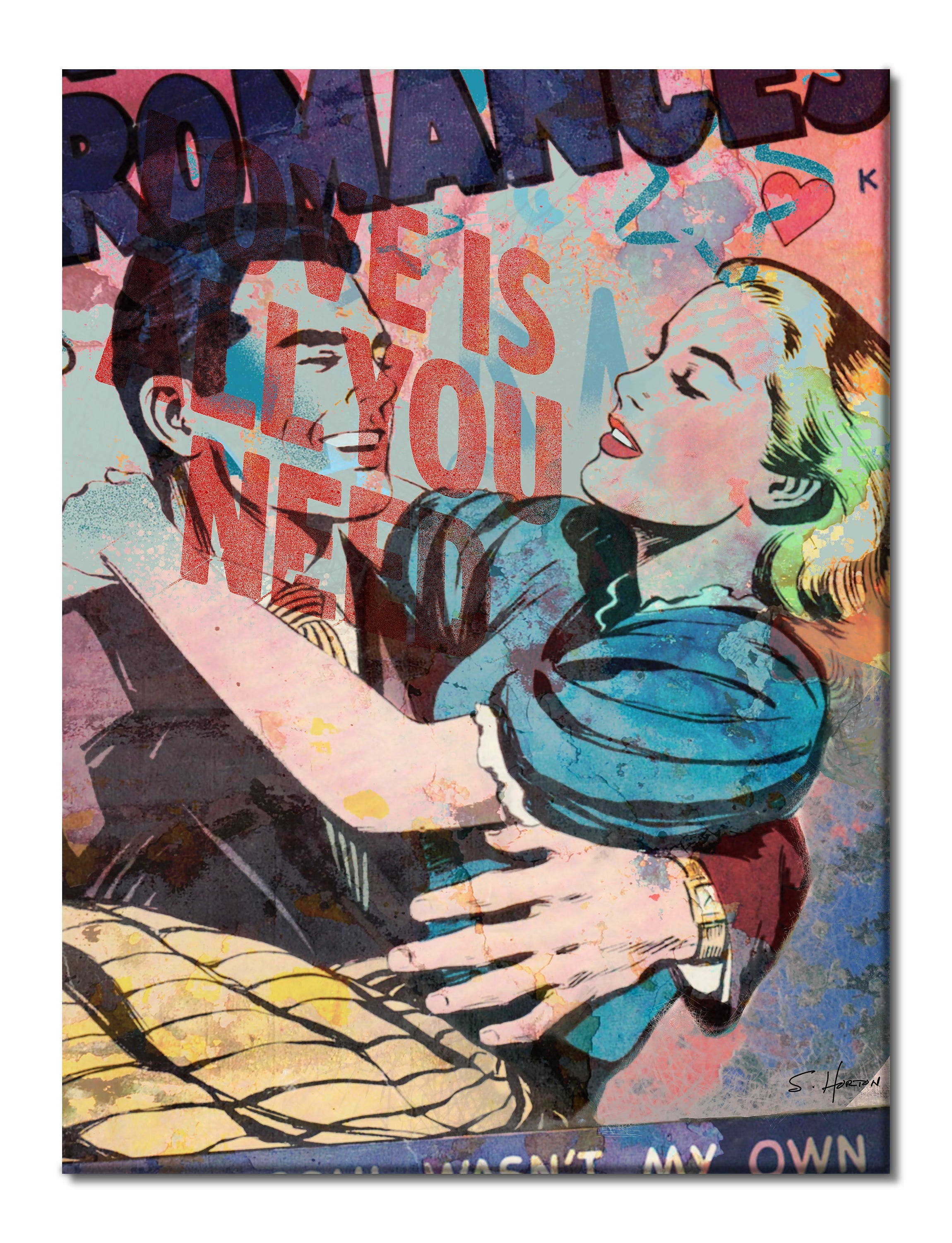 Love Is All You Need", Neon Love Series, Digital Art, Giclée on Canvas with Signature, 30"x40", Limited Edition of 50