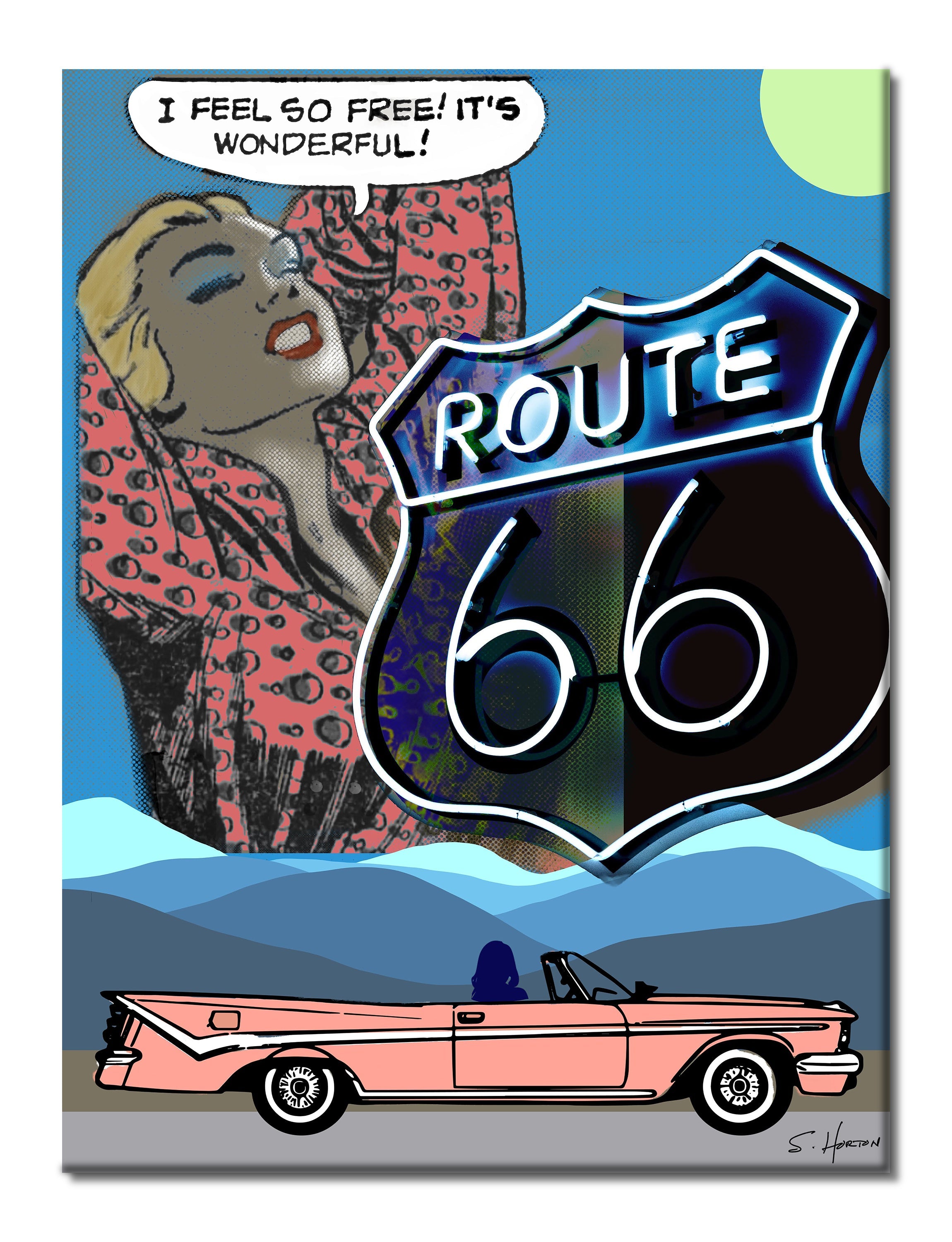 It's Wonderful", Route 66 Series, Digital Art, Giclée on Canvas with Signature, 30"x40", Limited Edition of 50