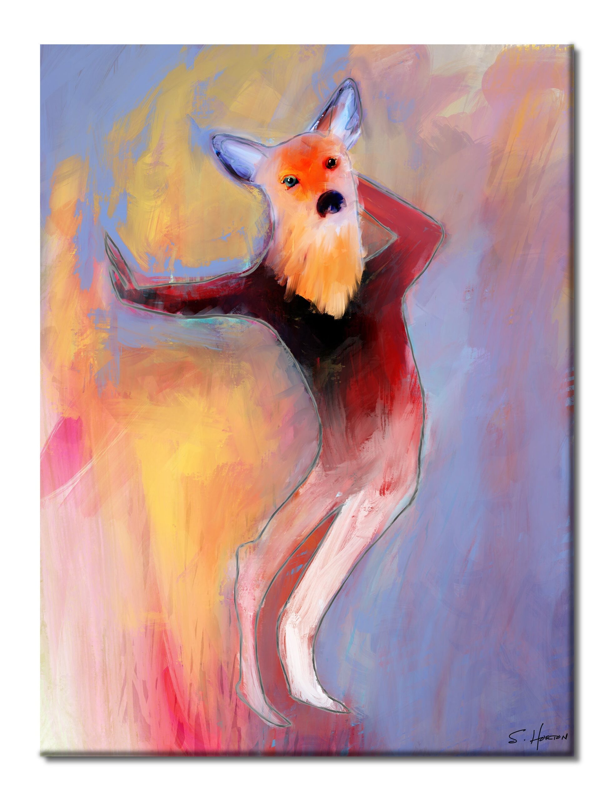 Yes, Deer", Animal Life, Surreal, Parody, Digital Art, Giclée on Canvas with Signature, 30"x40", Limited Edition of 50