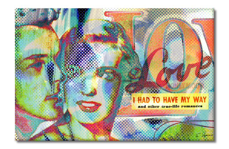 My Way", Neon Love Series, Digital Art, Giclée on Canvas with Signature, 24"x36" or 40"x60", Limited Edition of 50