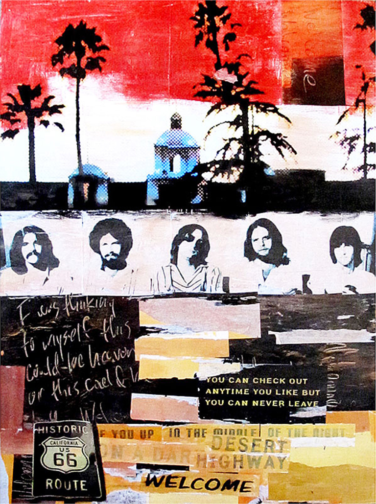 Hotel California", 36"w x 48"h, Mixed Media on Board