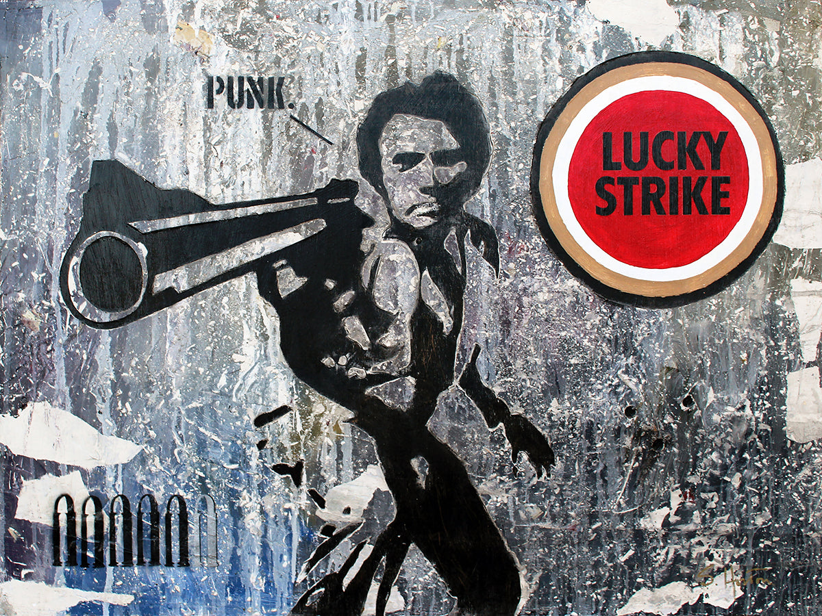 I'm Feeling Lucky", 48"w x 36"h, Mixed Media on Board