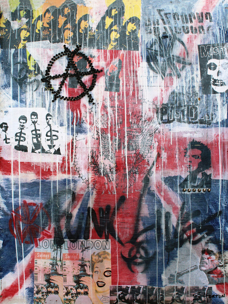 Let's Go Punk!", 36"w x 48"h, Mixed Media on Board