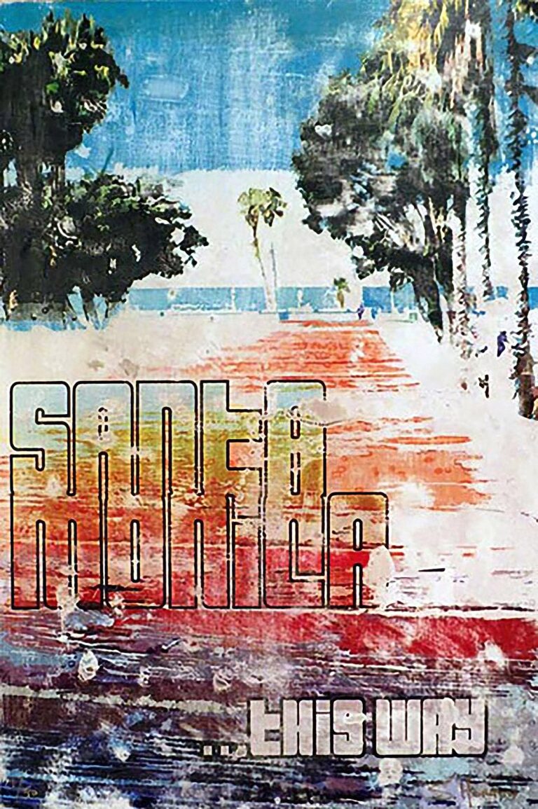 Santa Monica ... This Way", Hand-Embellished Print with Signature, 24"x36", Limited Edition of 100