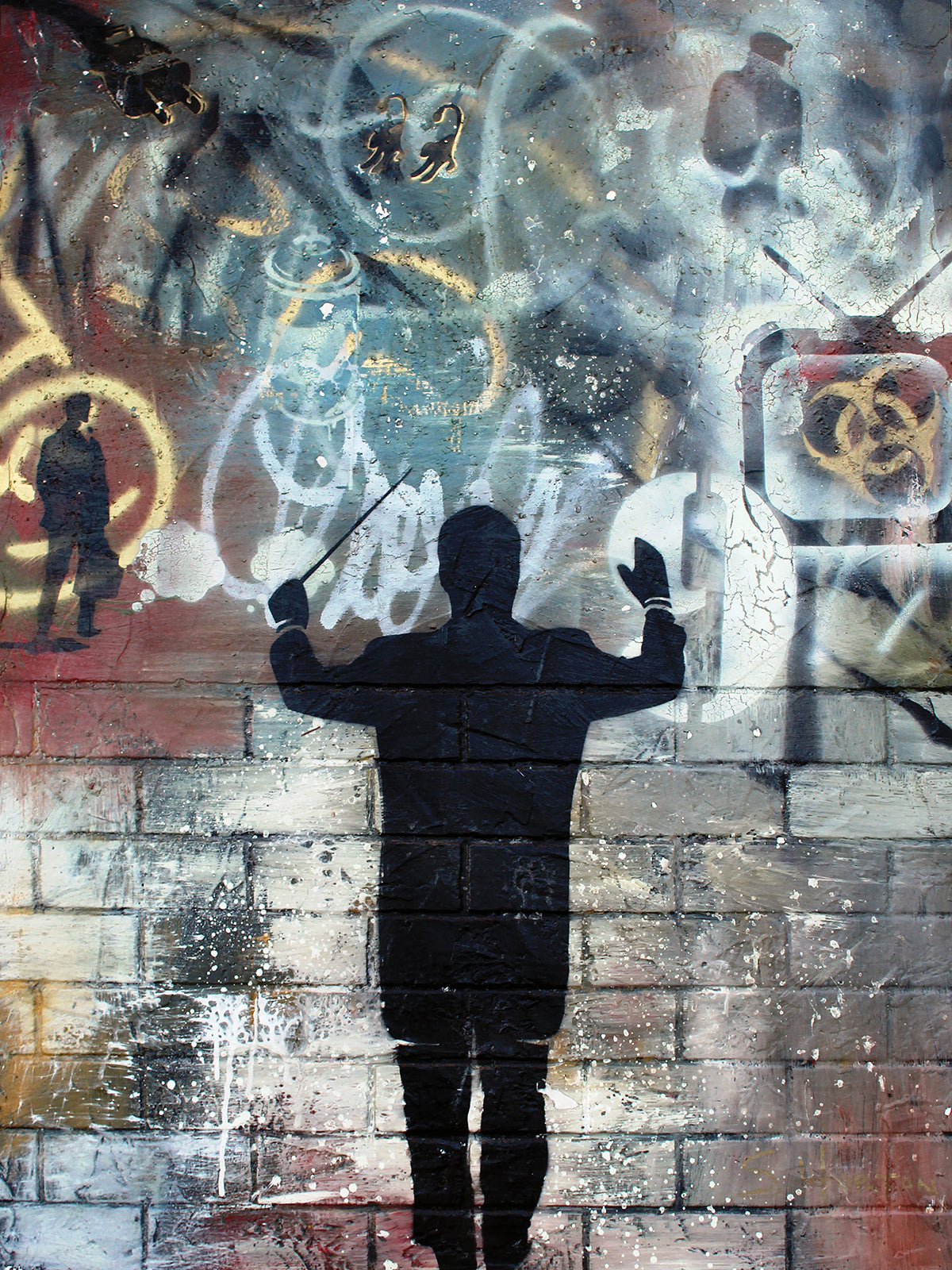 Urban Symphony", 36"w x 48"h, Mixed Media on Board