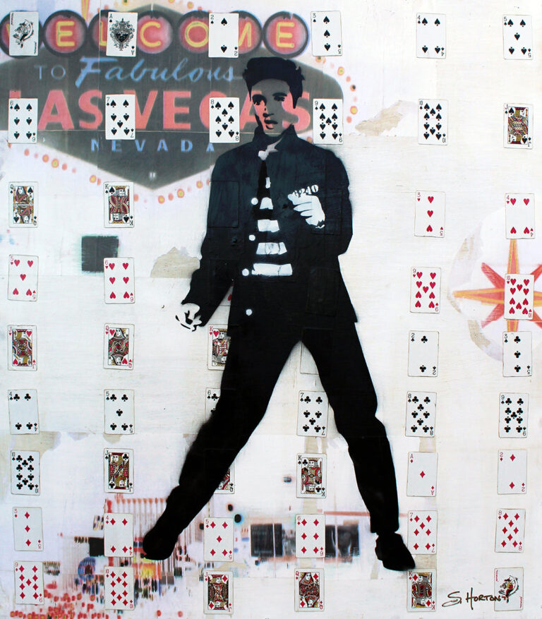 Viva Las Elvis", 42"w x 48"h, Mixed Media on Board